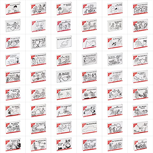 Bartl 112473 Riesen Knobelspiele Set aus Holz mit 54 Mini-Puzzles | Limited Edition von Bartl