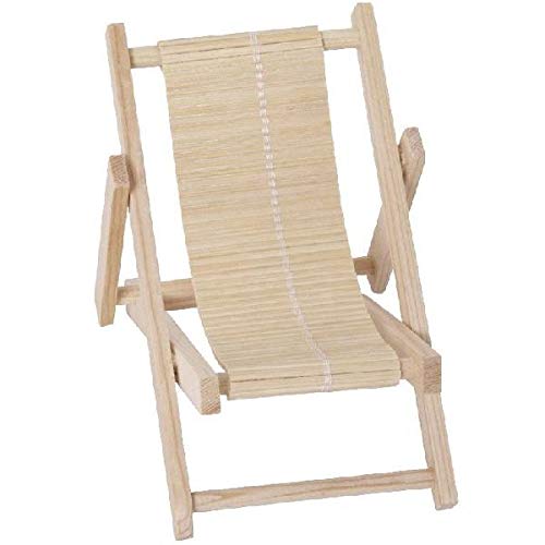 Bartl 109361 Liegestuhl klein aus Holz | Mini Dekoartikel von Bartl