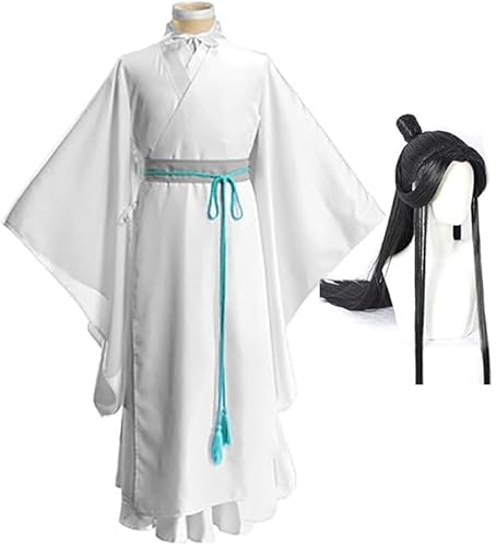 Tian Guan Ci Fu Xie Lian Cosplay Kostüm Anime Ancient Hanfu Outfits mit Perücke für Halloween Party Performance (Xie Lian, M) von Bascabeen