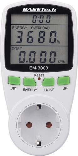 Basetech EM-3000 Energiekosten-Messgerät Kostenprognose von Basetech