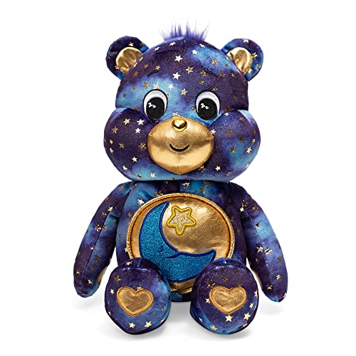 Basic Fun Care Bears Collector Edition Bedtime Bear - Niedliches Leuchtendes Plüschtier zum Sammeln, Plüschtier für Jungen und Mädchen von Basic Fun
