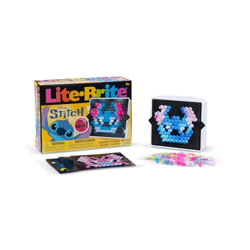 Basic Fun Lite-Brite Mini – Stitch – Kreatives Leucht-Mosaikspielzeug für Kinder – Fördert Feinmotorik & Kreativität von Basic Fun