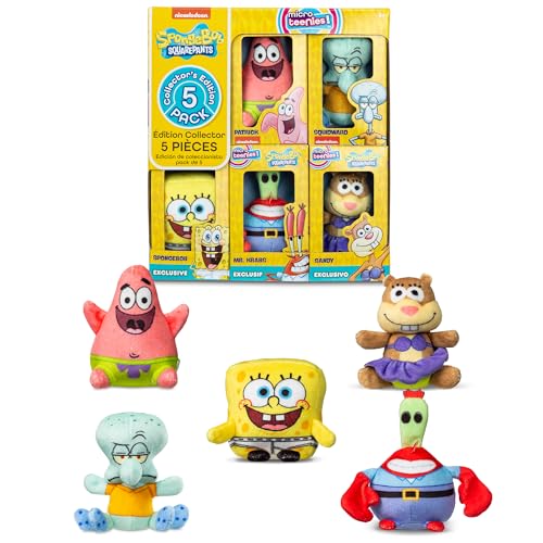 Basic Fun Micro Teenies – Spongebob Schwammkopf Sammler 5er-Pack | Mit 3 Seltenen Figuren von Basic Fun