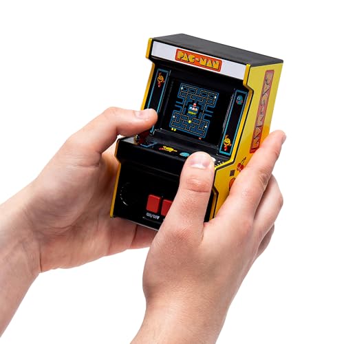 Basic Fun Pac-Man™ Mini-Arcade-Spielautomat, Retro-Klassisches Elektronisches Spielzeug mit neuem TFT-Farbdisplay, Authentische Miniatur-Replik, Perfekt für alle Altersgruppen von ARCADE CLASSICS