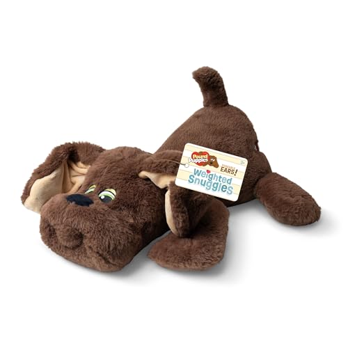 Basic Fun Pound Puppies Weighted Snuggles Plüsch – Grau – Kuscheliger Gewichteter Hund – Für Kinder & Fans von Basic Fun