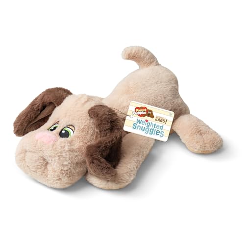 Basic Fun Pound Puppies Weighted Snuggles Plüsch – Hellbraun – Kuscheliger Gewichteter Hund – Für Kinder & Fans von Basic Fun