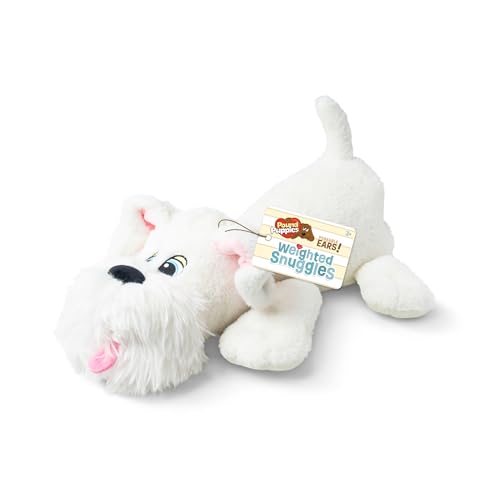Basic Fun Pound Puppies Weighted Snuggles Plüsch – Weiß – Kuscheliger Gewichteter Hund – Für Kinder & Fans von Basic Fun