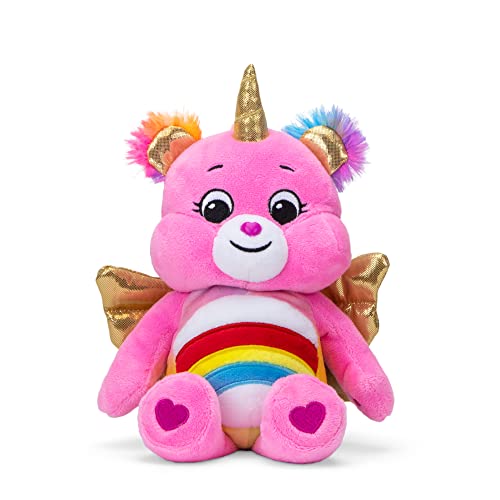 Care Bears 22 cm großes Bohnenplüschtier – Pegasus Cheer, süßes Stofftier zum Sammeln, Einhorn-Kuscheltier für Jungen und Mädchen, Kleiner Care Bear-Teddy, Plüschtier für Kinder von Basic Fun