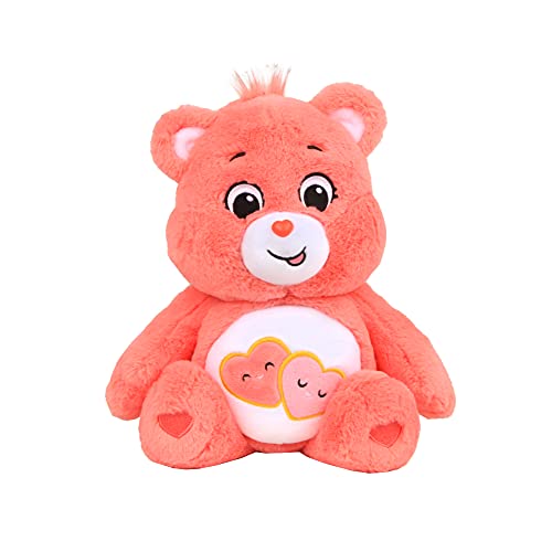 Care Bears 22084 14 Inch Medium Plush Love-A-Lot Bear, Collectable Cute Plush Toy, Cuddly Toys for Children, Aged 4 Years +,Pink von Care Bears
