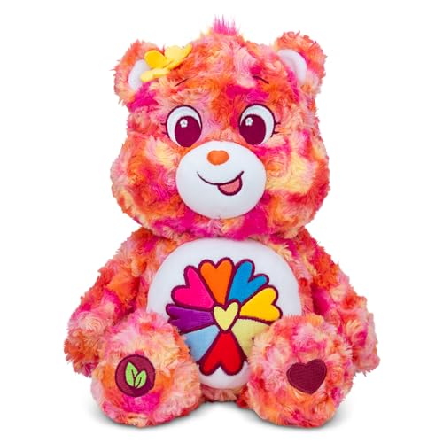 Care Bears Flower Power-Bär – 35 cm, umweltfreundliches mittelgroßes Plüschtier, nachhaltiges Plüschtier zum Sammeln, ideal für Jungen und Mädchen ab 4 Jahren, liebenswerter Teddy für Kinder von Basic Fun