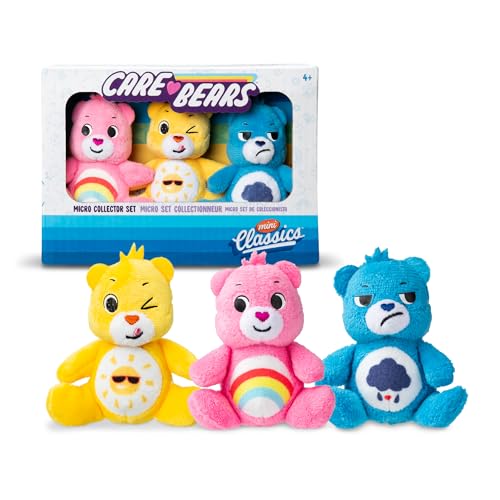 Care Bears Mini Classics Micro Plüsch 3er-Pack – Cheer Bear, Funshine Bear & Grumpy Bear – Sammelbare und Tragbare 3" Plüschfiguren für Kinder und Fans jeden Alters Care Bears Mini Classics Micro Plüsch 3er-Pack – Cheer Bear, Funshine Bear & Grumpy Bear – Sammelbare und Tragbare 3" Plüschfiguren für Kinder und Fans jeden Alters von Basic Fun