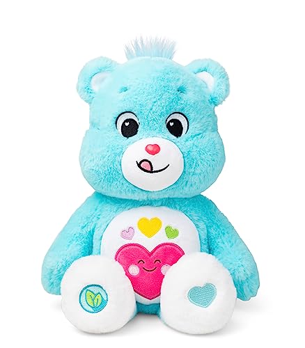 Care Bears Umweltfreundliches Plüschtier, mittelgroß, 35 cm – Bär Immer da, süßes Plüschtier zum Sammeln, nachhaltiges Plüschtier für Jungen und Mädchen von Basic Fun