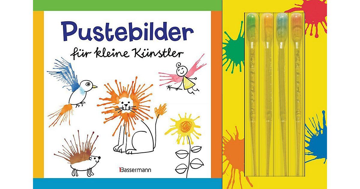 Buch - Pustebilder kleine Künstler, mit 4 Pipetten  Kinder von Bassermann Verlag