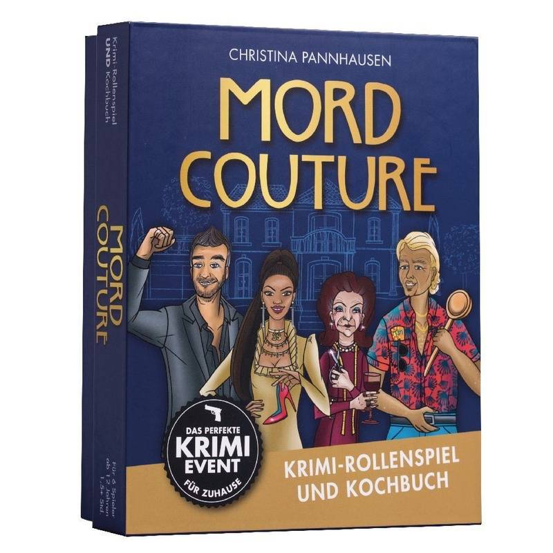 Mord Couture. Krimi-Rollenspiel und Kochbuch. Das perfekte Krimi-Event für Zuhause. Für 6 Spieler ab 12 Jahren von Bassermann