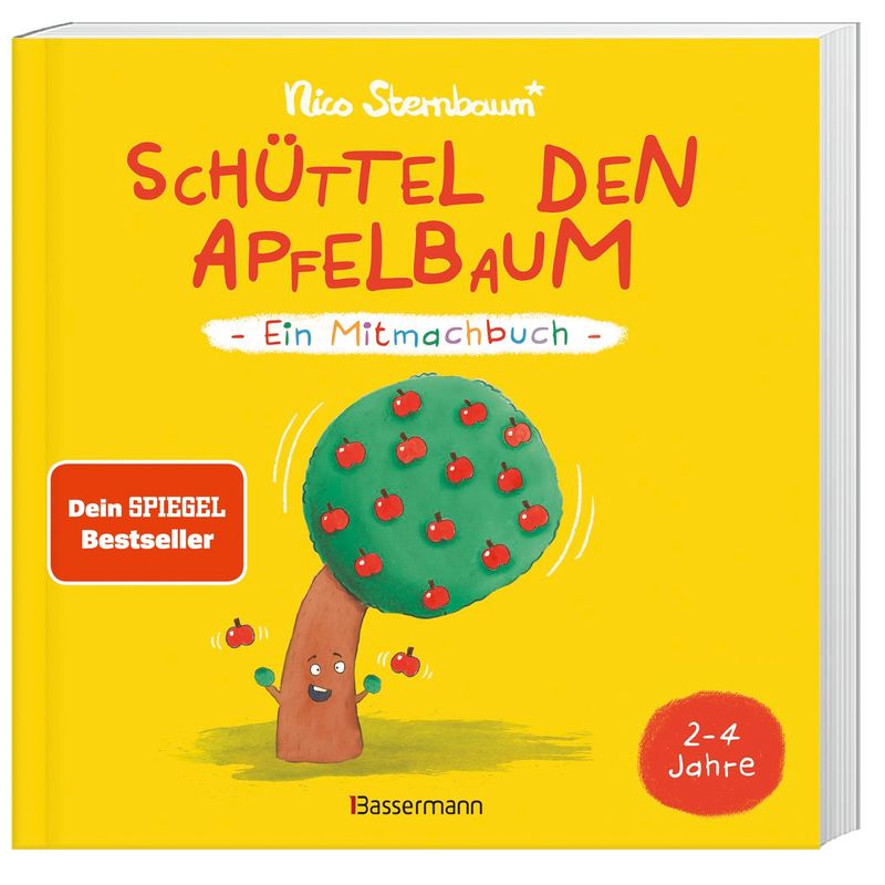 Schüttel den Apfelbaum - Ein Mitmachbuch. Für Kinder von 2 bis 4 Jahren. Schaukeln, schütteln, pusten, klopfen und sehen was passiert. von Bassermann