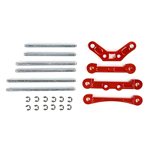 Bassulouda Werkzeugset zur Positionierung von Stiften aus Metall, CNC für 1/5 Rovan KM Baja 5B 5T 5B 5SC LKW RC Auto Teile, Rot von Bassulouda