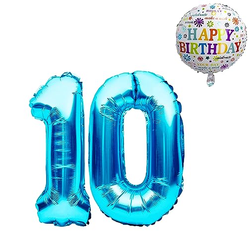 Luftballon 10. Geburtstag • XXL Riesen Folienballon SET • 101CM + 45CM Ballon + 5M Deko Band • Folienballon 10 • Helium geeignet • Wiederverwendbar • Geburtstagsdeko Jungen Mädchen Zahl Ballon 10 Luftballon 10. Geburtstag • XXL Riesen Folienballon SET • 101CM + 45CM Ballon + 5M Deko Band • Folienballon 10 • Helium geeignet • Wiederverwendbar • Geburtstagsdeko Jungen Mädchen Zahl Ballon 10 von Bastelbär