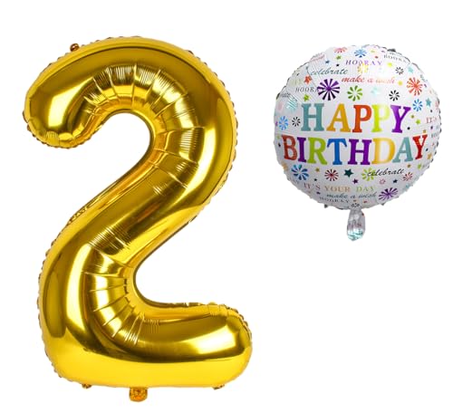 Luftballon 2. Geburtstag • XXL Riesen Folienballon SET • 101cm + 45 cm Ballon + 5M Deko Band • Folienballon 2 • Helium geeignet • Wiederverwendbar • Geburtstagsdeko Jungen Mädchen Ballon Zahl Ballon 2 Luftballon 2. Geburtstag • XXL Riesen Folienballon SET • 101cm + 45 cm Ballon + 5M Deko Band • Folienballon 2 • Helium geeignet • Wiederverwendbar • Geburtstagsdeko Jungen Mädchen Ballon Zahl Ballon 2 von Bastelbär