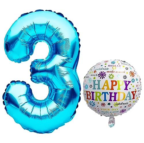 Luftballon 3. Geburtstag • XXL Riesen Folienballon SET • 101cm + 45 cm Ballon + 5M Deko Band • Folienballon 3 • Helium geeignet • Wiederverwendbar • Geburtstagsdeko Jungen Mädchen Ballon Zahl Ballon 3 Luftballon 3. Geburtstag • XXL Riesen Folienballon SET • 101cm + 45 cm Ballon + 5M Deko Band • Folienballon 3 • Helium geeignet • Wiederverwendbar • Geburtstagsdeko Jungen Mädchen Ballon Zahl Ballon 3 von Bastelbär