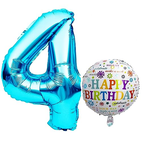 Luftballon 4. Geburtstag • XXL Riesen Folienballon SET • 101CM + 45 cm Ballon + 5M Deko Band • Folienballon 4 • Helium geeignet • Wiederverwendbar • Geburtstagsdeko Jungen Mädchen Ballon Zahl Ballon 4 Luftballon 4. Geburtstag • XXL Riesen Folienballon SET • 101CM + 45 cm Ballon + 5M Deko Band • Folienballon 4 • Helium geeignet • Wiederverwendbar • Geburtstagsdeko Jungen Mädchen Ballon Zahl Ballon 4 von Bastelbär