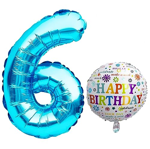 Luftballon 6. Geburtstag • XXL Riesen Folienballon SET • 101CM + 45 cm Ballon + 5M Deko Band • Folienballon 6 • Helium geeignet • Wiederverwendbar • Geburtstagsdeko Jungen Mädchen Ballon Zahl Ballon 6 Luftballon 6. Geburtstag • XXL Riesen Folienballon SET • 101CM + 45 cm Ballon + 5M Deko Band • Folienballon 6 • Helium geeignet • Wiederverwendbar • Geburtstagsdeko Jungen Mädchen Ballon Zahl Ballon 6 von Bastelbär