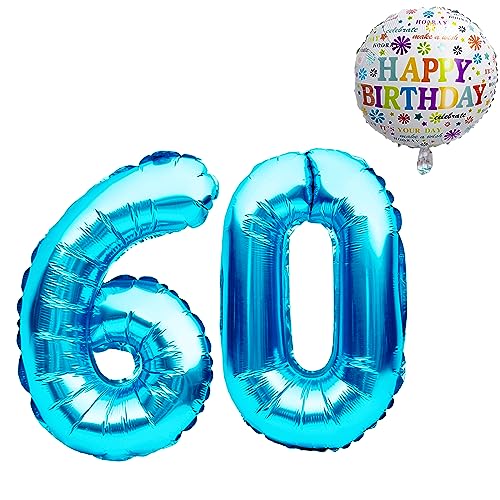 Luftballon 60. Geburtstag • XXL Riesen Folienballon SET • 101CM + 45CM Ballon + 5M Deko Band • Folienballon 60 • Helium geeignet • Wiederverwendbar • 60 Geburtstag Männer Frauen • 60 Geburtstag Deko Luftballon 60. Geburtstag • XXL Riesen Folienballon SET • 101CM + 45CM Ballon + 5M Deko Band • Folienballon 60 • Helium geeignet • Wiederverwendbar • 60 Geburtstag Männer Frauen • 60 Geburtstag Deko von Bastelbär