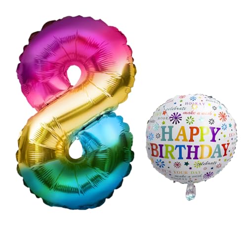 Luftballon 8. Geburtstag • XXL Riesen Folienballon SET • 101cm + 45 cm Ballon + 5M Deko Band • Folienballon 8 • Helium geeignet • Wiederverwendbar • Geburtstagsdeko Jungen Mädchen Ballon Zahl Ballon 8 Luftballon 8. Geburtstag • XXL Riesen Folienballon SET • 101cm + 45 cm Ballon + 5M Deko Band • Folienballon 8 • Helium geeignet • Wiederverwendbar • Geburtstagsdeko Jungen Mädchen Ballon Zahl Ballon 8 von Bastelbär