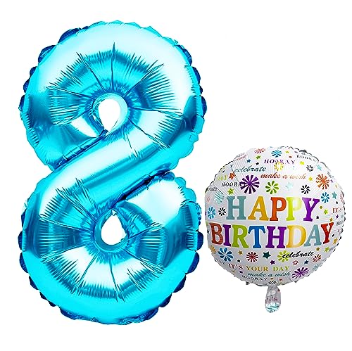Luftballon 8. Geburtstag • XXL Riesen Folienballon SET • 101cm + 45 cm Ballon + 5M Deko Band • Folienballon 8 • Helium geeignet • Wiederverwendbar • Geburtstagsdeko Jungen Mädchen Ballon Zahl Ballon 8 Luftballon 8. Geburtstag • XXL Riesen Folienballon SET • 101cm + 45 cm Ballon + 5M Deko Band • Folienballon 8 • Helium geeignet • Wiederverwendbar • Geburtstagsdeko Jungen Mädchen Ballon Zahl Ballon 8 von Bastelbär