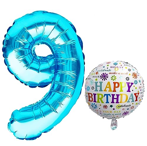 Luftballon 9. Geburtstag • XXL Riesen Folienballon SET • 101CM + 5M Deko Band • Folienballon 9 • Helium geeignet • Wiederverwendbar • Geburtstagsdeko Jungen Mädchen Ballon Zahl Ballon 9 Luftballon 9. Geburtstag • XXL Riesen Folienballon SET • 101CM + 5M Deko Band • Folienballon 9 • Helium geeignet • Wiederverwendbar • Geburtstagsdeko Jungen Mädchen Ballon Zahl Ballon 9 von Bastelbär