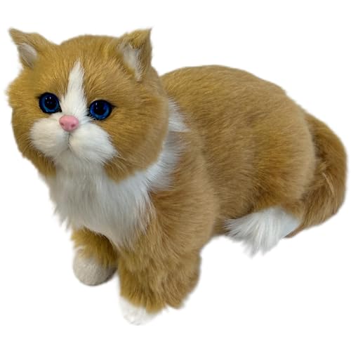 Basuo-9Q Lebensechte Kurzhaar-Katzenfigur, 22 x 13 x 19 cm, Plüsch-Kunstfell, Hellbraun Basuo-9Q Lebensechte Kurzhaar-Katzenfigur, 22 x 13 x 19 cm, Plüsch-Kunstfell, Hellbraun von Basuo-9Q