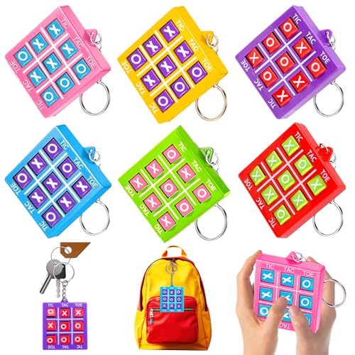 Tic Tac Toe Spiel-Schlüsselanhänger, Geburtstagsparty, Gastgeschenke, Goody Bags Stuffers für Kinder 4–8, 8–12, Schatztruhe, Preisbox, Großpackung Spielzeug für Kinder, Klassenzimmer, Pinata-Füller, Tic Tac Toe Spiel-Schlüsselanhänger, Geburtstagsparty, Gastgeschenke, Goody Bags Stuffers für Kinder 4–8, 8–12, Schatztruhe, Preisbox, Großpackung Spielzeug für Kinder, Klassenzimmer, Pinata-Füller, von Basytodio
