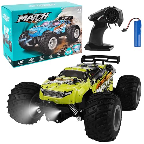 Ferngesteuertes Auto, 20KM/H & 2,4GHz Hohe Geschwindigkeit RC Rennauto, Fernbedienung LKW mit wiederaufladbaren Batterien, 1:18 RC-All-Terrain-Trucks als Weihnachtsspielzeug-Geschenk von BatdTech