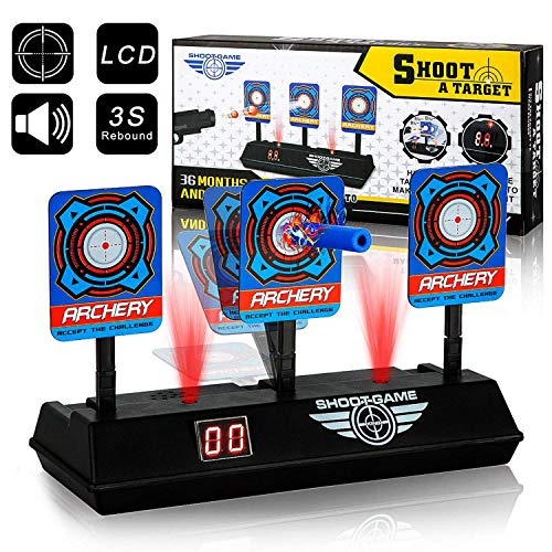 Zielscheibe für Nerf, Score-Zielscheibe mit Ton und automatischer Rückstellung, Schießspielzeug für Nerf N-Strike Elite/Mega/Rival Series, Geschenk für Jungen Zielscheibe für Nerf, Score-Zielscheibe mit Ton und automatischer Rückstellung, Schießspielzeug für Nerf N-Strike Elite/Mega/Rival Series, Geschenk für Jungen von BatdTech