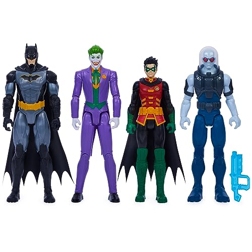 DC Comics, Batman und Robin gegen Joker und Mr. Freeze, 30,5 cm Actionfiguren, Spielzeug für Jungen und Mädchen ab 3 Jahren von DC Comics