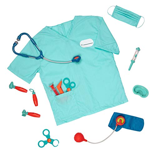 Battat Arztkittel Kinder 13 Teile Kostüm mit Zubehör – Stethoskop, Spritze, Maske und mehr – Spielzeug ab 3 Jahre für Mädchen und Jungen von Battat