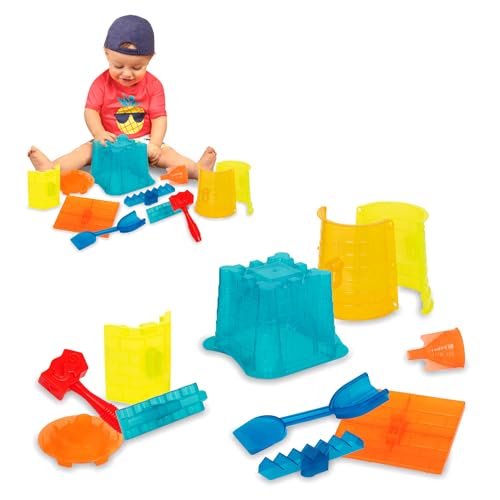 Battat Sandspielzeug Set, Sandkasten Spielzeug Kinder mit Sandförmchen und Schaufel – Strandspielzeug für Mädchen und Jungen ab 3 Jahren (11 Teile) von Battat
