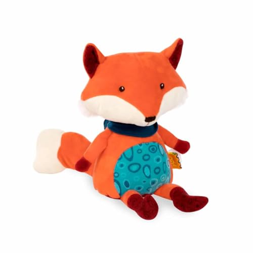 B. toys Sprechendes Kuscheltier – Fuchs mit Aufnahmefunktion – Plüschtier Pipsqueak the Fox, Sensorik Spielzeug für Kinder und Baby ab 10 Monate von B. toys