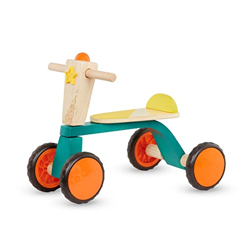 B. toys Rutschrad aus Holz ohne Pedale mit Hupe – Erstes Fahrrad für Babys und Kinder – Laufrad Lauflernrad Holzspielzeug Spielzeug ab 18 Monate von B. toys