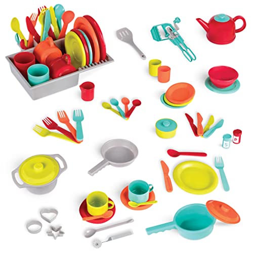 Battat Deluxe Küchenset, Kinderküche Zubehör Geschirr Set und Topfset Teller, Tassen, Besteck – Kinder Kochgeschirr für Spielküche – Spielzeug Küchenzubehör Spielgeschirr ab 2 Jahren (71 Teile) Battat Deluxe Küchenset, Kinderküche Zubehör Geschirr Set und Topfset Teller, Tassen, Besteck – Kinder Kochgeschirr für Spielküche – Spielzeug Küchenzubehör Spielgeschirr ab 2 Jahren (71 Teile) von Battat