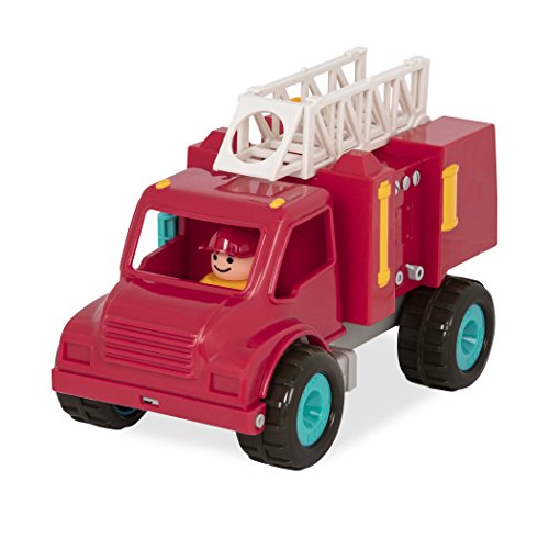 Battat Großes Feuerwehrauto LKW Sandkasten mit Figuren 31 cm – Sandspielzeug Kinder Spielzeug Fahrzeug für Mädchen und Jungen ab 18 Monaten (3 Teile) von Battat