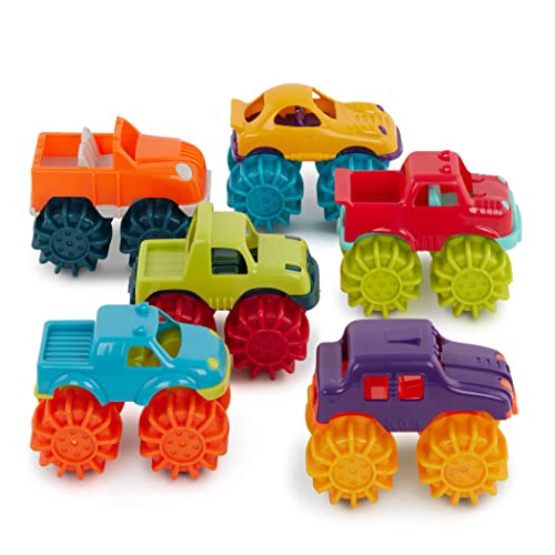 Battat Mini Monster Trucks – Set mit 6 Mini Trucks mit Aufbewahrungstasche für Kinder ab 2 Jahren von Battat