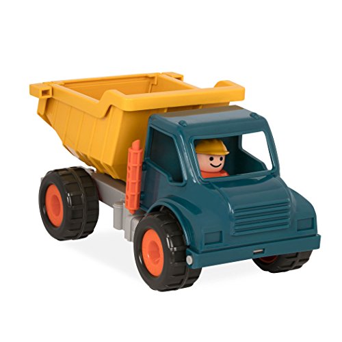 Battat – Muldenkipper mit beweglichen Teilen und 1 Fahrer – Baufahrzeug Kipplaster Spielzeuglaster für Kinder und Babys ab 18 Monaten von Battat