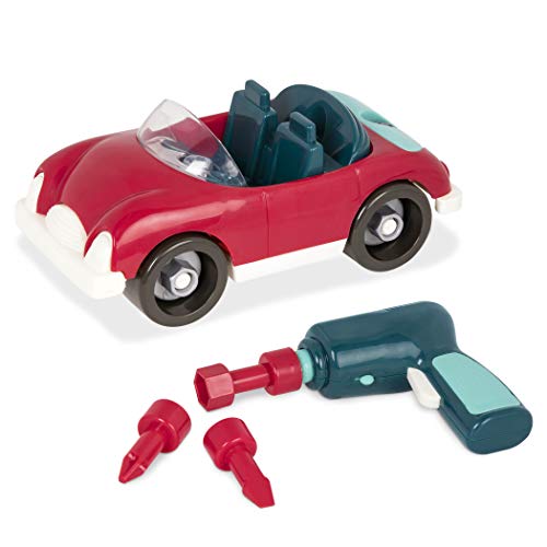 Battat – Sportwagen Konstruktionsspielzeug ab 3 Jahren – Sport Auto zum Auseinander- und Zusammenbauen funktionsfähigem Akkuschrauber – Spielzeug für Kinder ab 3 Jahren (25 Teile) von Battat