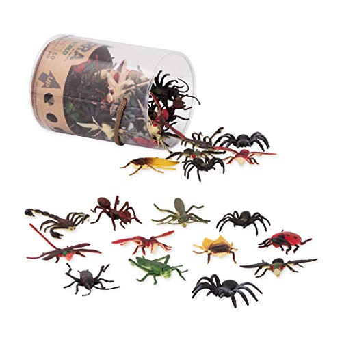 Terra 60-teilig Tierfiguren Sammlung Insekten und Spinnen Spielzeug Set – Tarantel, Heuschrecke, Skorpion, Libelle und mehr – Spielzeug ab 3 Jahren von Terra by Battat