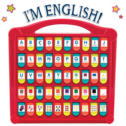 Battat Englisch Lernspiel Buchstaben, Wörter, Zahlen, Formen und Farben mit Bildern – Lernspielzeug für Kinder Früherziehung Spielzeug ab 3 Jahren von Battat