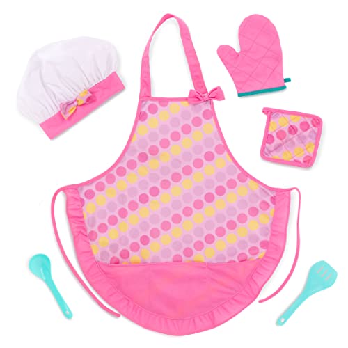 Play Circle Schürze – Set mit Kochschürze, Kochmütze, Ofenhandschuh für Kinder – Kinderküche, Spielküche, Kaufladen Zubehör Spielzeug ab 3 Jahre, Pink Play Circle Schürze – Set mit Kochschürze, Kochmütze, Ofenhandschuh für Kinder – Kinderküche, Spielküche, Kaufladen Zubehör Spielzeug ab 3 Jahre, Pink von Battat
