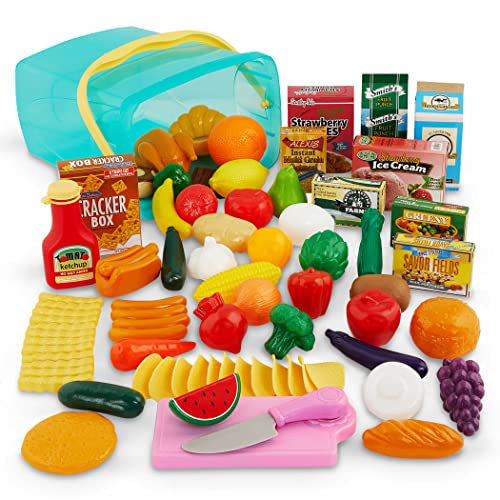 Play Circle by Battat – Lebensmittel mit Eimer – 79 Teile Spielzeug Essen mit Aufbewahrung, Obst, Gemüse, Messer, Brett für Küche Kaufmannsladen für Kinder ab 3 Jahren Play Circle by Battat – Lebensmittel mit Eimer – 79 Teile Spielzeug Essen mit Aufbewahrung, Obst, Gemüse, Messer, Brett für Küche Kaufmannsladen für Kinder ab 3 Jahren von Battat