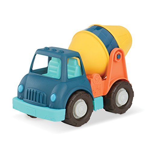 Wonder Wheels Großer Betonmischer LKW 31 cm – Zementmischer Lastwagen Indoor und Outdoor – Kinder Sandspielzeug, Sandkasten Auto – Spielzeug Fahrzeug für Mädchen und Jungen ab 1 Jahr, Spielzeug LKW von Battat