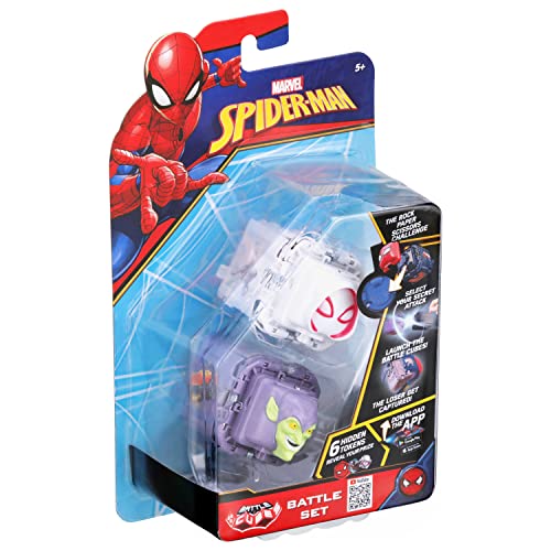 Eolo 37200 Cubes Spiderman Spider-Gwen VS Green Goblin-Battle Fidget Set, Schwarz, Medium von Eolo