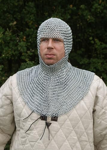 Battle-Merchant Kettenhaube, quadratischer Ausschnitt, ID 8mm, verzinkt - für Mittelalter, LARP, Wikinger Battle-Merchant Kettenhaube, quadratischer Ausschnitt, ID 8mm, verzinkt - für Mittelalter, LARP, Wikinger von Battle-Merchant